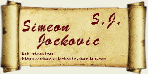 Simeon Jocković vizit kartica